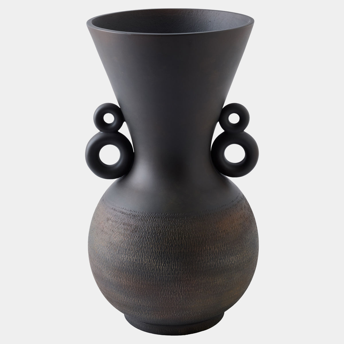 Ovid-Double Handle Vase-Oxide Texture