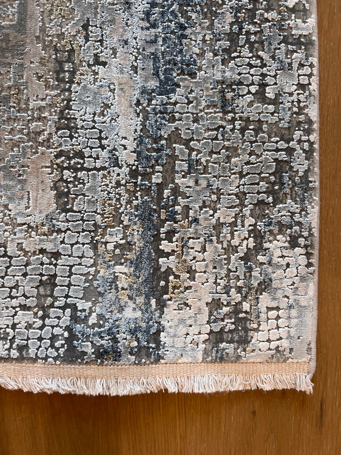 6'6" x 9'6" Cadiz 3887F, Blue, gray, taupe