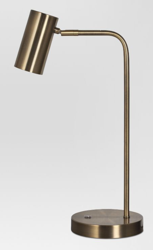 Brass lamp with adjustable head