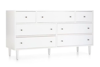White 7 drawer dresser