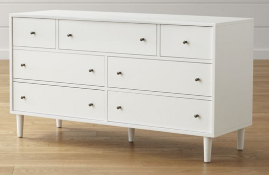 White 7 drawer dresser