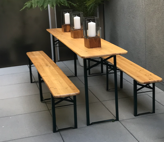 Bier garten table with two benches
