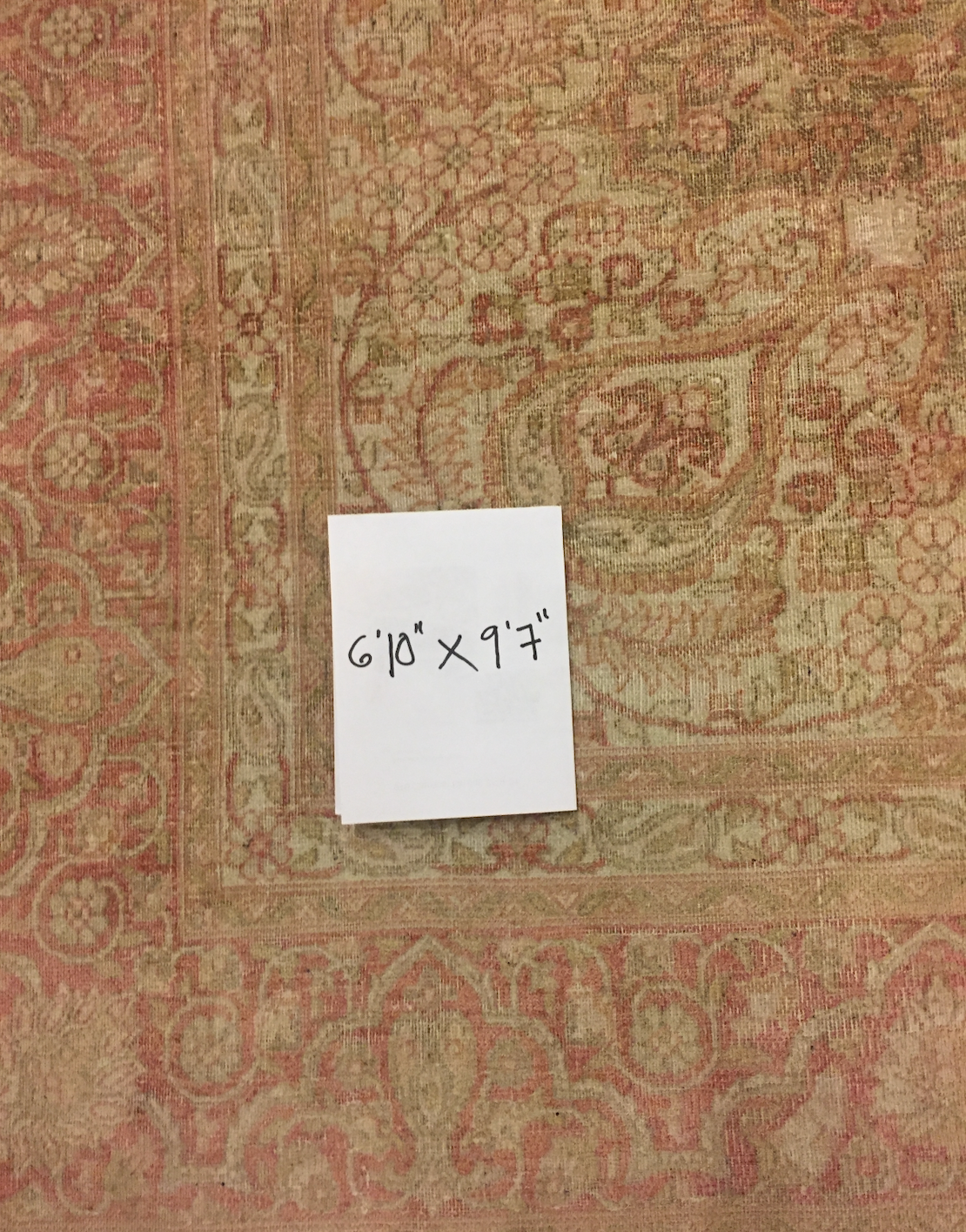 6'10"x9'7" vintage silk rug