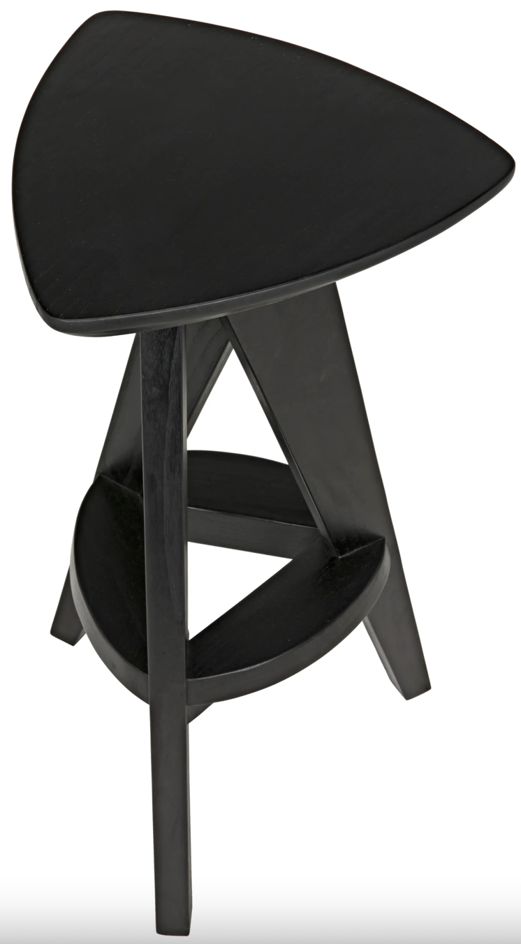 Twist counter stool in charcoal black