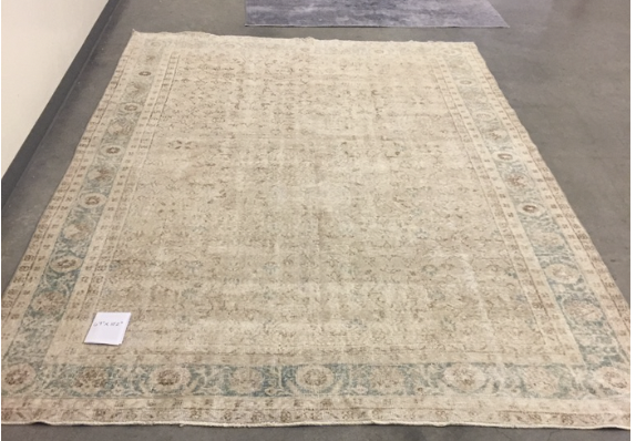 6'9" x 10'2" vintage shaved rug