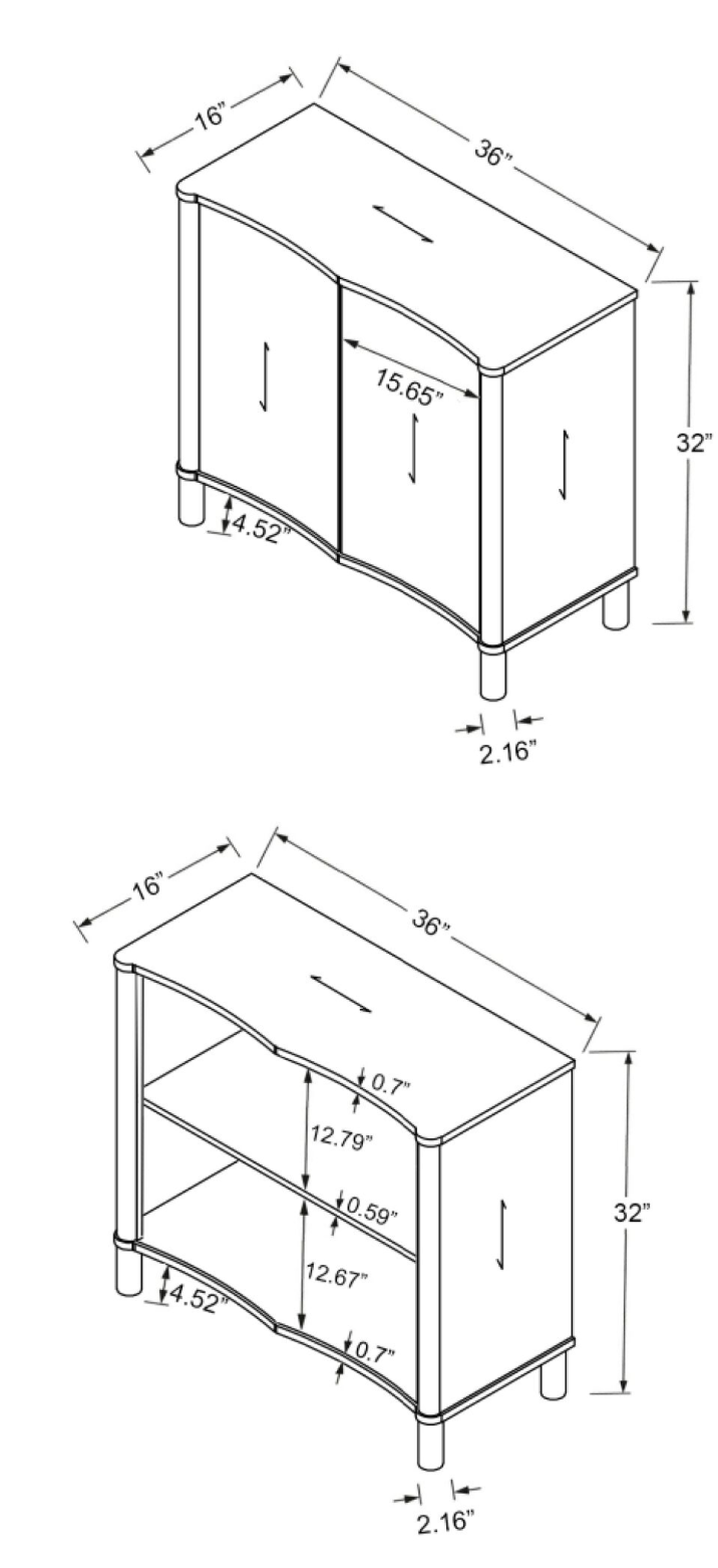 BOSO-001 Cabinet, 32"H x 36"W x 16"D