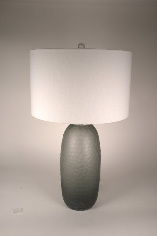 Pale Blue Glass Table Lamp