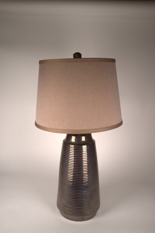 Iridescent Brown Ceramic Table Lamp