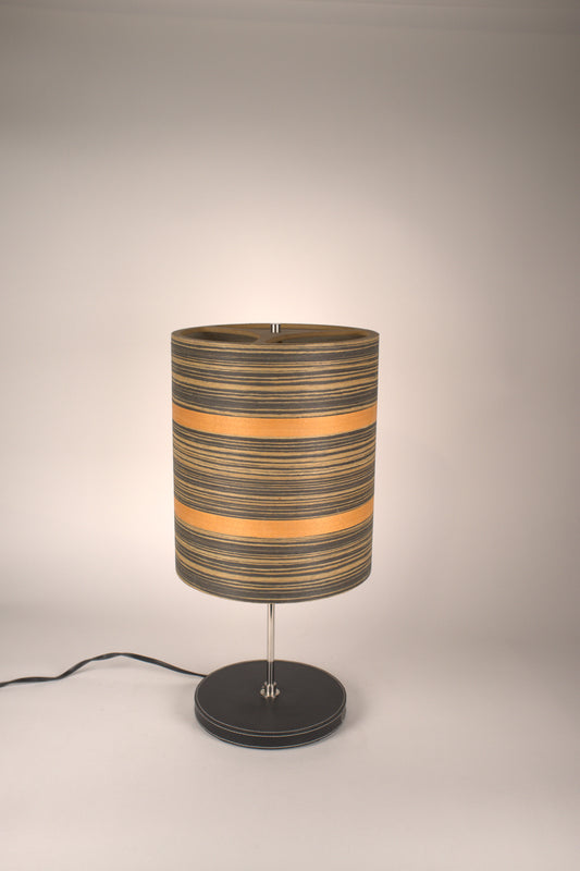 Striped Wood Shade Table or Desk Lamp