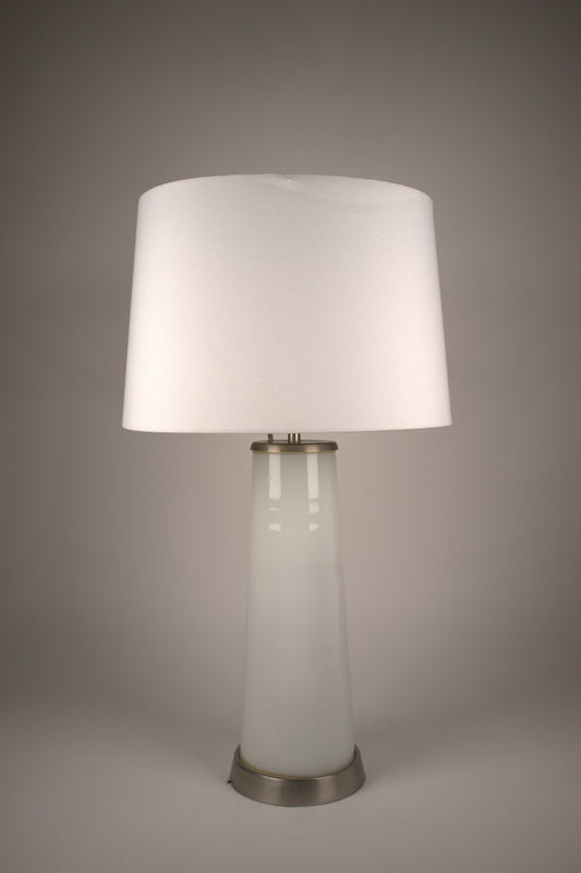 White glass table lamp