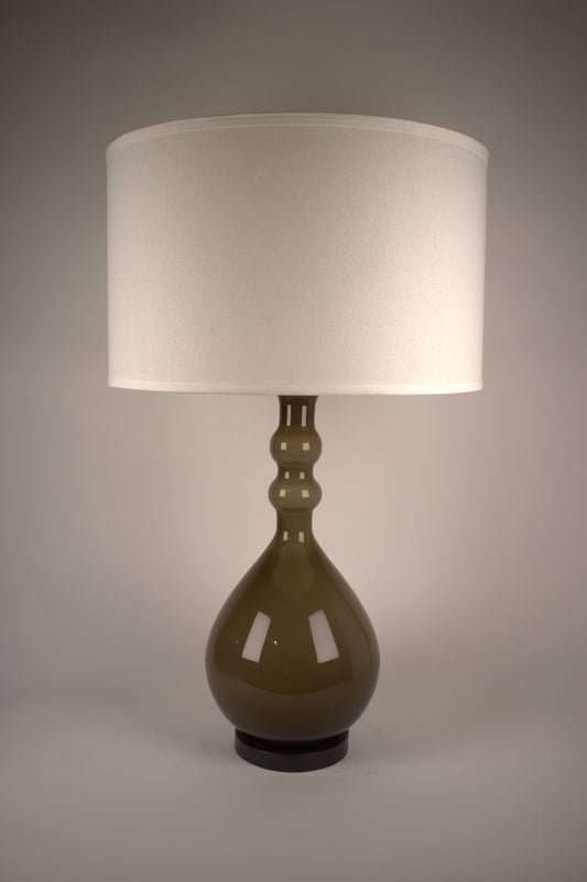 Glass toffee brown table lamp