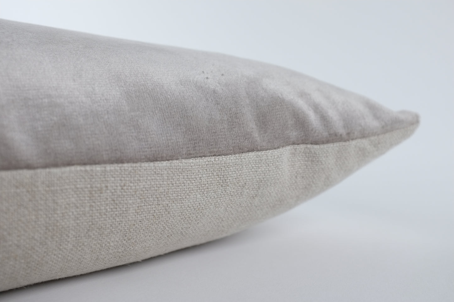 Grey Velvet Lumbar Pillow