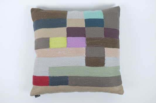Multi Colored Squares Abstract Square Pillow