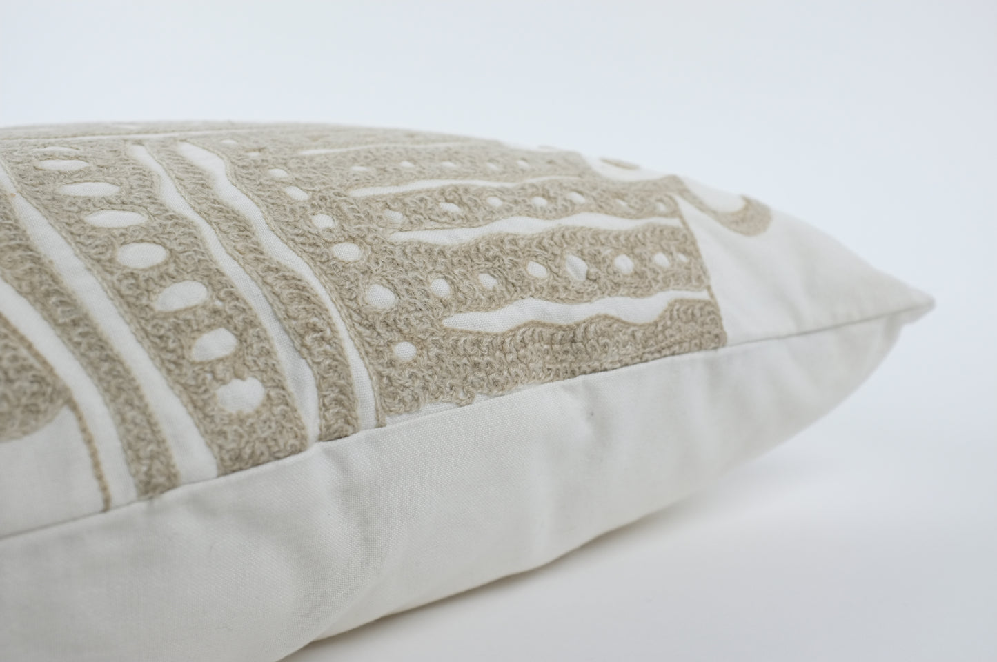 White and Khaki Elephant Square Pillow