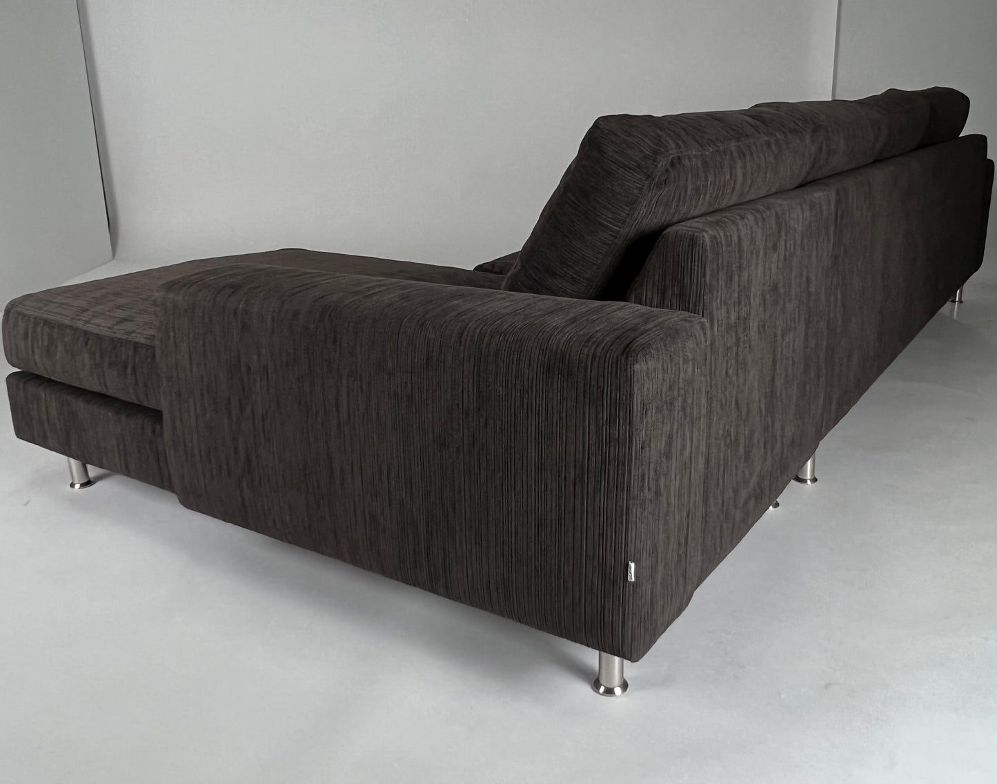 Charcoal gray / black RAF sectional sofa