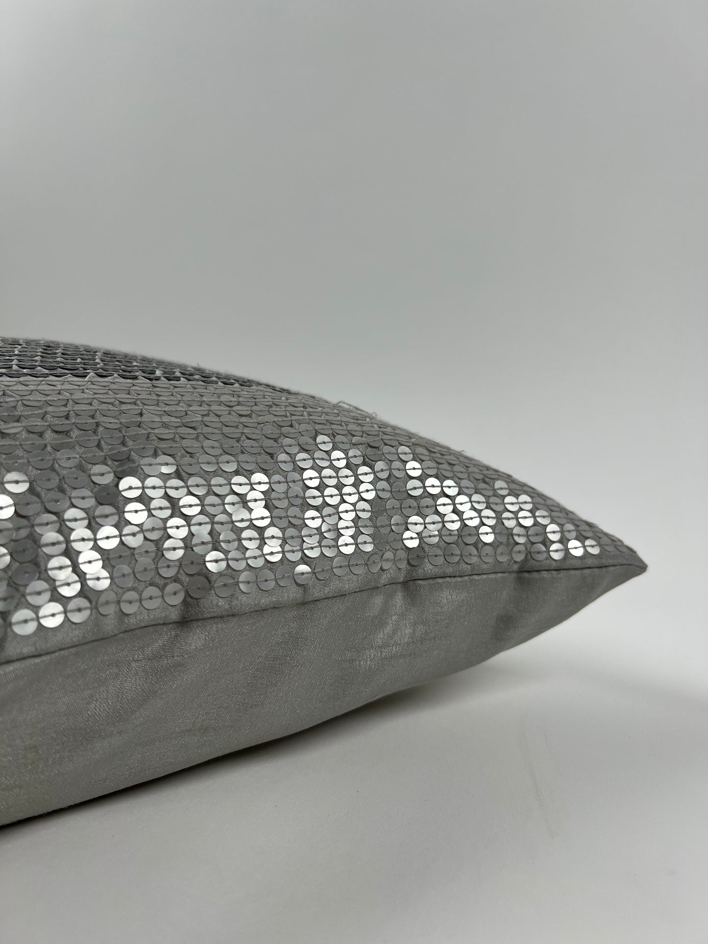 Greyscale Sequin Stripe Accent Pillow