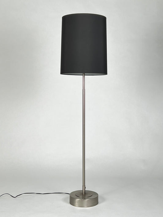 Simple silver metal floor lamp