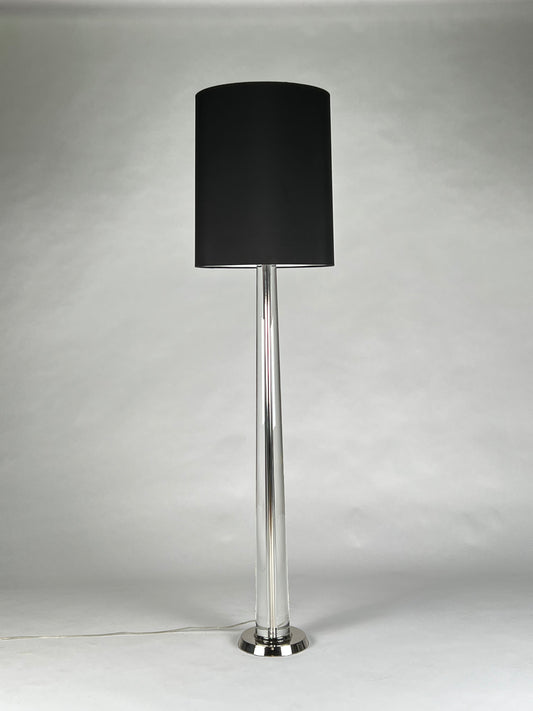 Clear crystal pillar floor lamp
