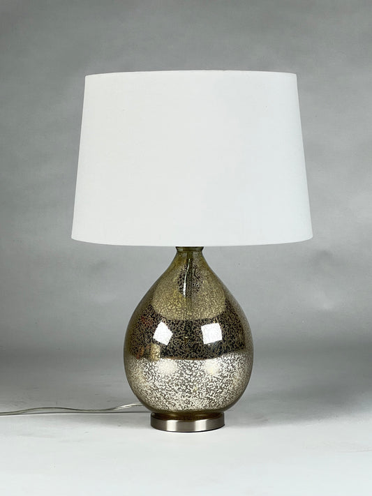 Antique mirrored glass table lamp