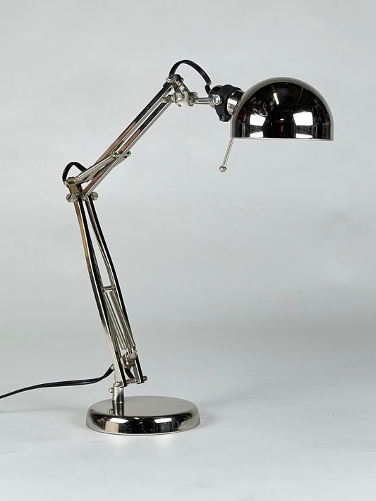 Chrome articulating desk lamp