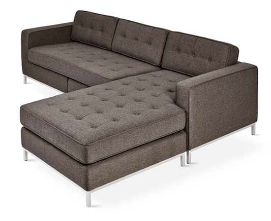 Brown sectional, RAF or LAF. Stainless steel frame