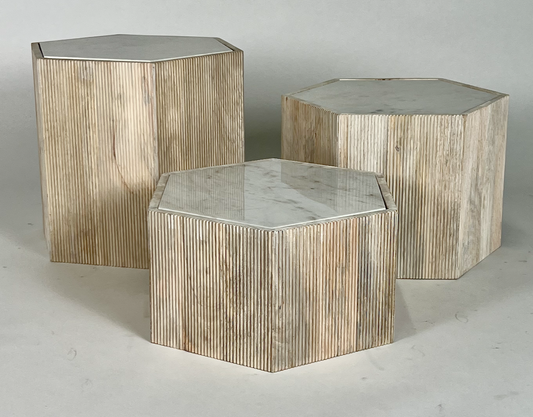 Nesting coffee table set of 3 or use as side tables