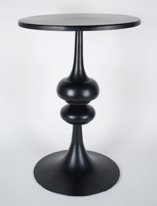 Black pedestal side table