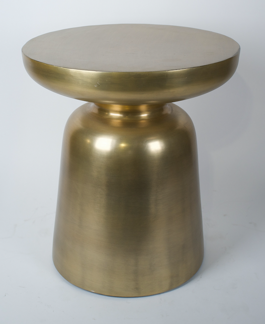 Brass mushroom side table