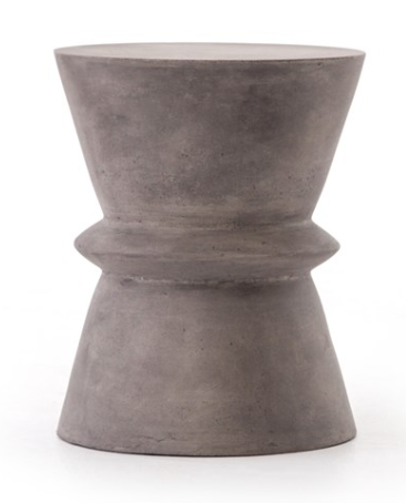 Smooth concrete cinched side table