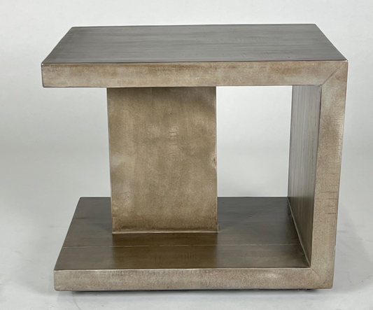 Vintage gray mahogany side table