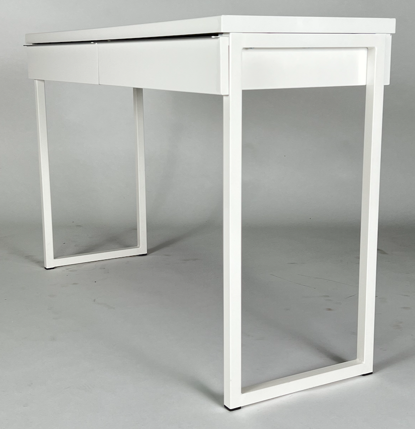 Narrow white desk