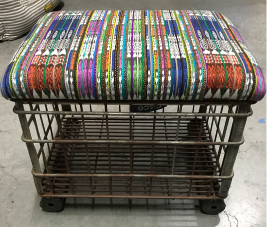 Multi colored cage stool