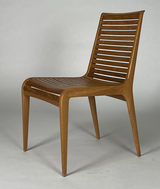 Wood chair with slats
