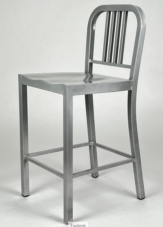 Aluminum reproduction Navy counter stool