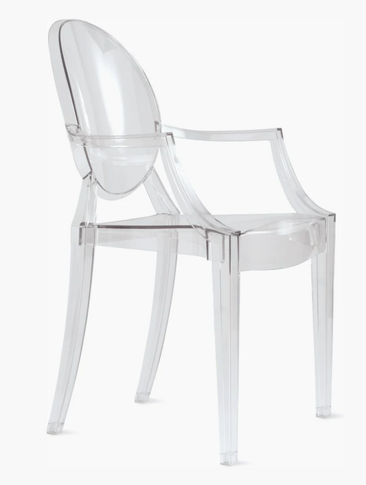 Ghost chair, clear, with arms