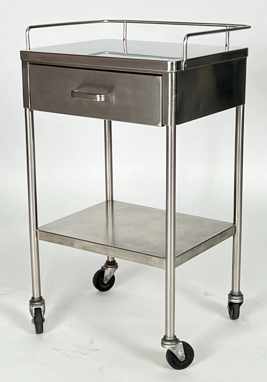 Vintage metal rolling cart