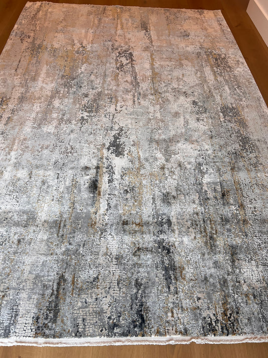 6'6" x 9'6" Cadiz 3887F, Blue, gray, taupe