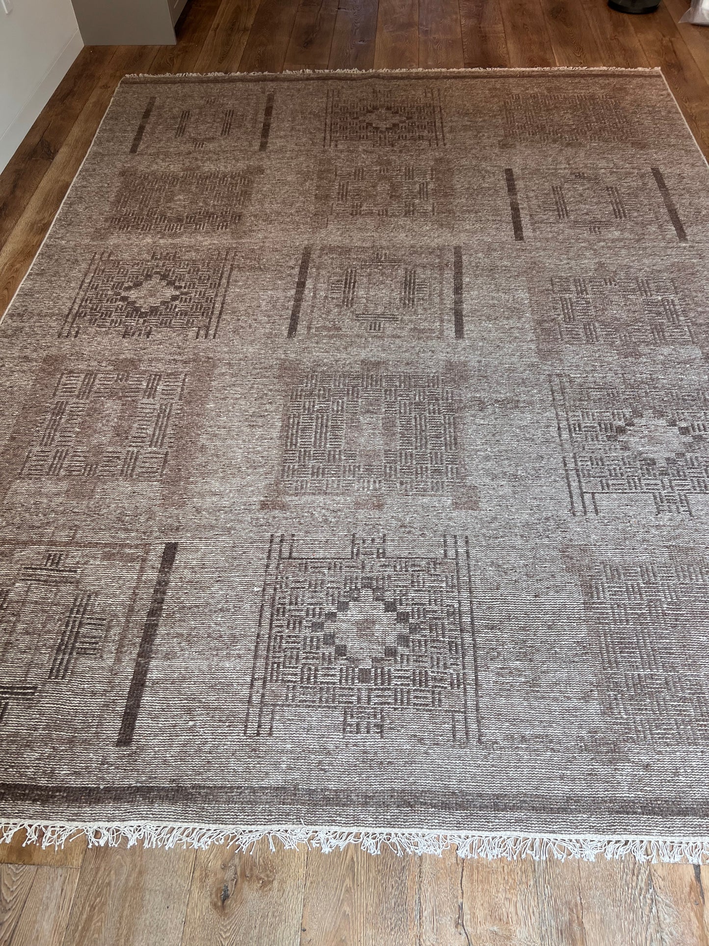 9'2" x 11'8" hand made wool rug