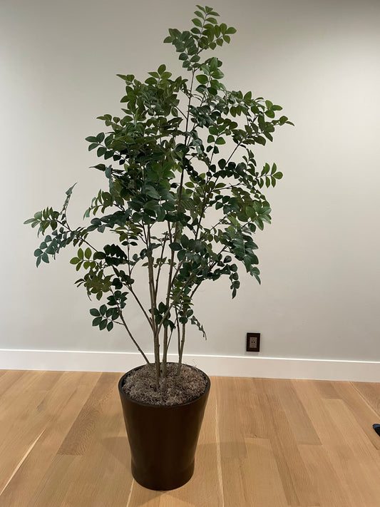 Fake fluffy tree; 76" tall