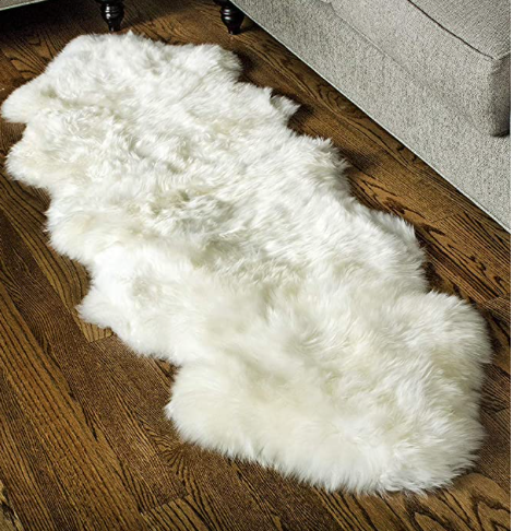 2' x 6' cream sheepskin