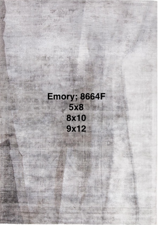 Emory 8x10 rug; Cream, tan, blues