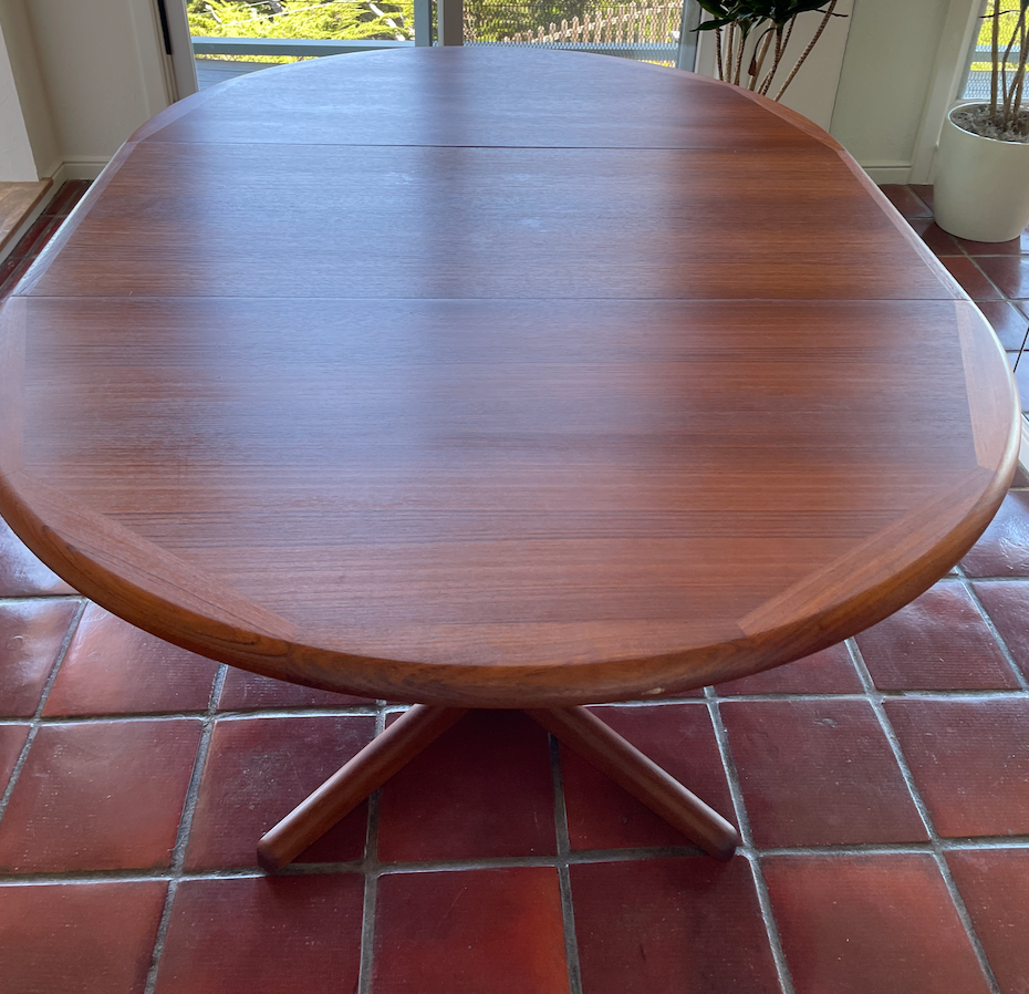 Vintage Mid century race track shaped table