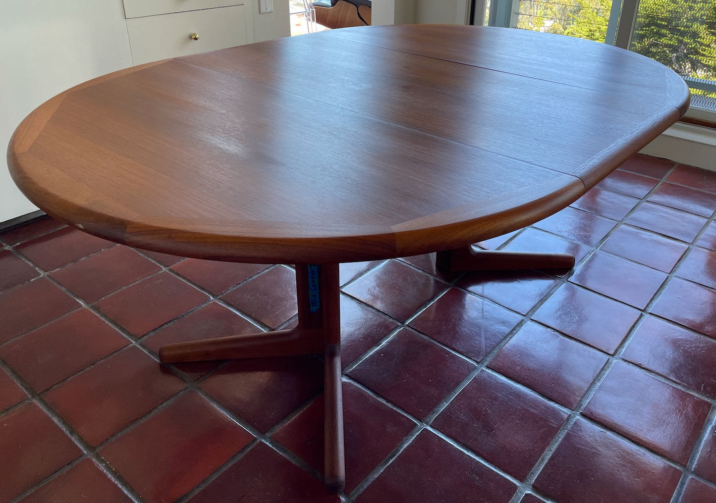 Vintage Mid century race track shaped table