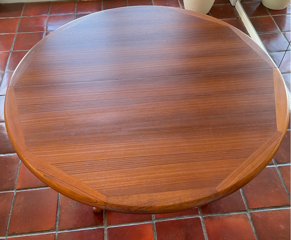 Mid century round dining table