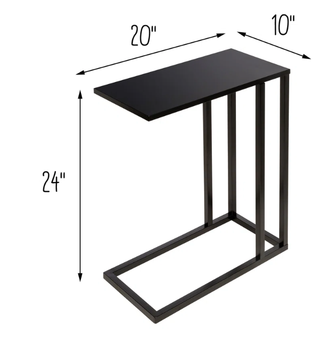 C-shaped side table