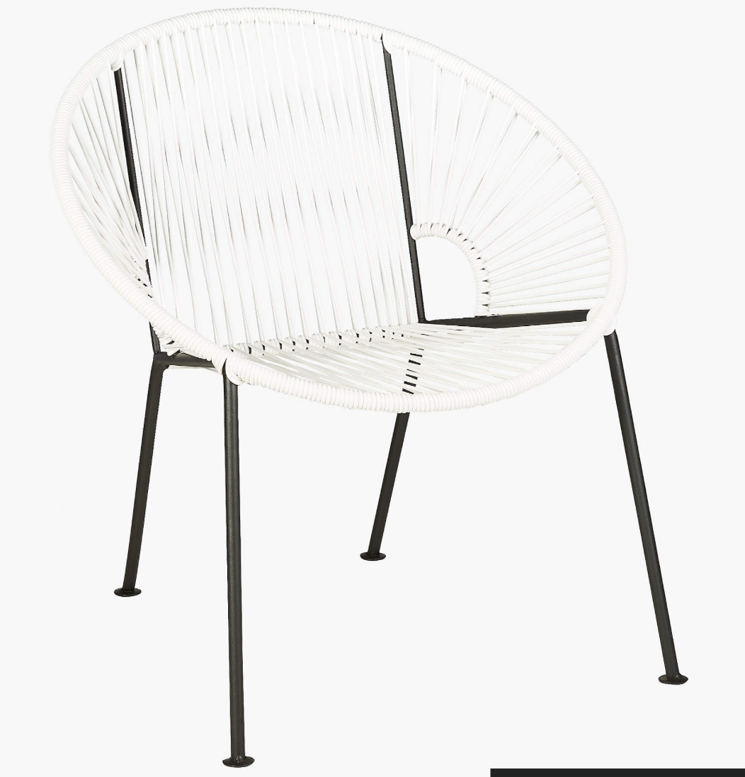 White outdoor Ixtapa chairs