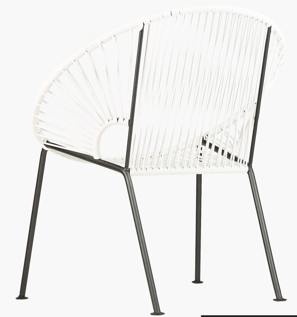 White outdoor Ixtapa chairs