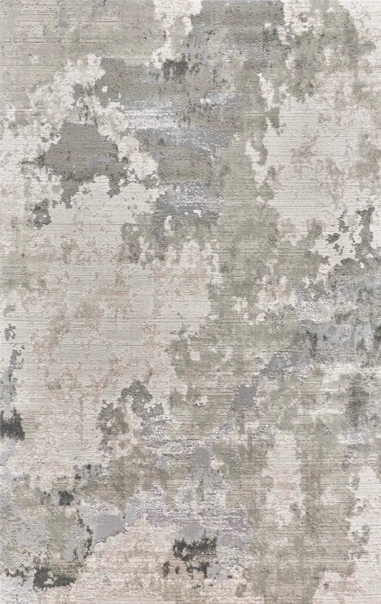 Prasad, ivory, gray, tan; abstract
