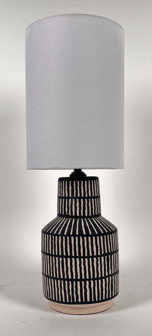 Black & cream ceramic lamp