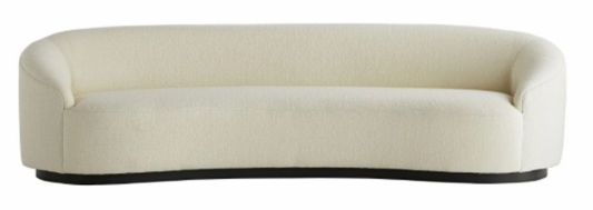 Cream curvaceous sofa